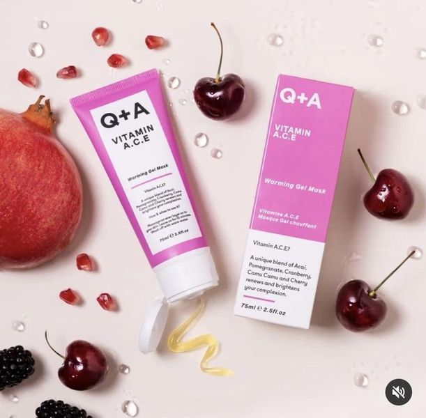 Мультивітамінна маска для обличчя Q+A Vitamin A.C.E. Warming Gel Mask, 75 мл NC000196 фото