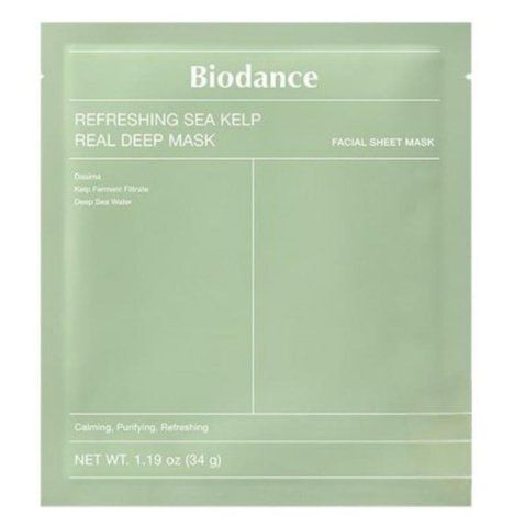 Нічна гідрогелева маска для обличчя з морськими водоростями Biodance Refreshing Sea Kelp Real Deep Mask, 34g, 1 шт NC003257 фото