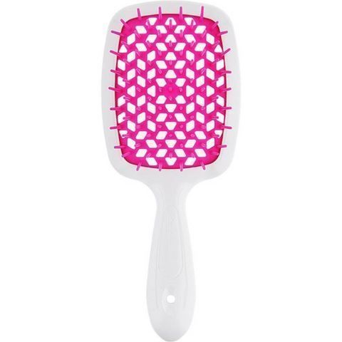 Гребінець для волосся Janeke Superbrush small Білий з рожевим NC000638 фото