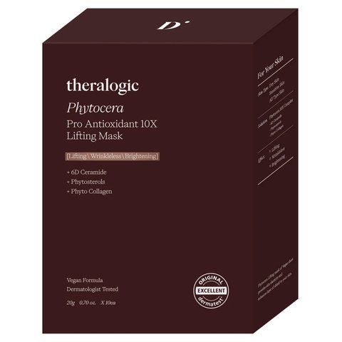 Набір антиоксидантних масок з керамідами та фітостеролом Theralogic (Doctors) Phytocera Pro Antioxidant 10X Lifting Mask, 10 шт х 25 мл NC002916 фото