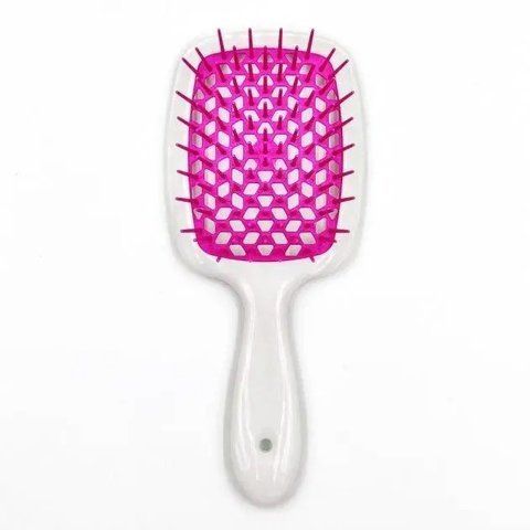 Гребінець для волосся Janeke Superbrush small Білий з рожевим NC000638 фото