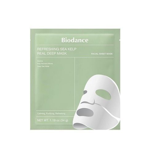 Нічна гідрогелева маска для обличчя з морськими водоростями Biodance Refreshing Sea Kelp Real Deep Mask, 34g, 1 шт NC003257 фото