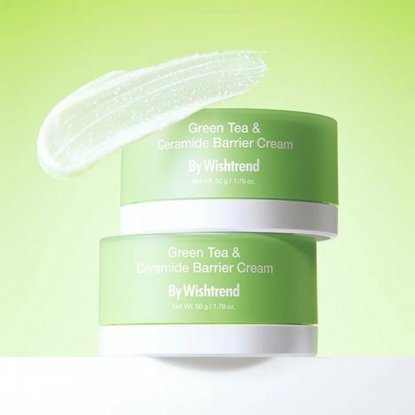 Відновлювальний крем із зеленим чаєм та церамідами BY WISHTREND GREEN Tea & Ceramide Barrier Cream, 50 мл NC003924 фото