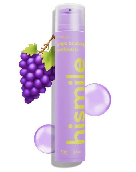 Зубна паста зі смаком виноградної жуйки Hismile Grape Bubblegum Toothpaste, 60 г NC003886 фото