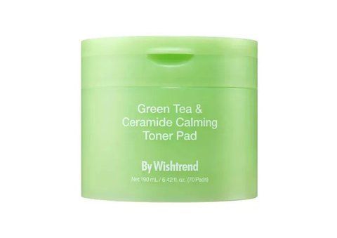 Заспокійливі тонер-пади BY WISHTREND Green Tea & Ceramide Calming Toner Pad, 70 шт NC003925 фото