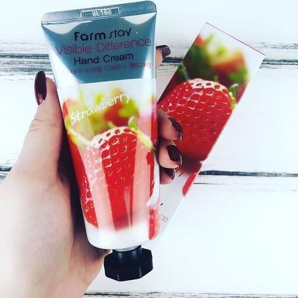Крем для рук з полуницею FARMSTAY Visible Difference Hand Cream Strawberry, 100 мл NC000358 фото