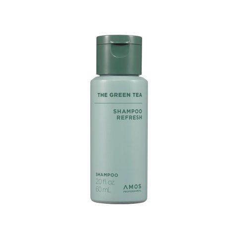 Освіжальний шампунь для тонкого волосся AMOS Professional The Green Tea Shampoo Refresh, 60 мл NC004651 фото