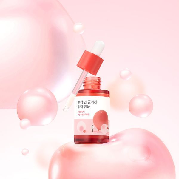 Концентрована сироватка з колагеном ROUND LAB Camellia Deep Collagen Firming Ampoule, 30 ml NC003383 фото