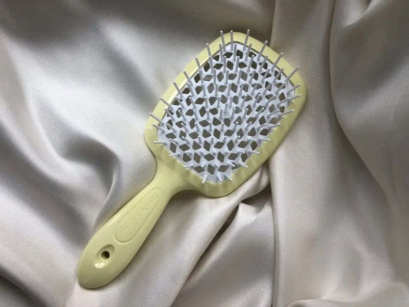 Гребінець для волосся Janeke Superbrush жовтий з білим NC000592 фото