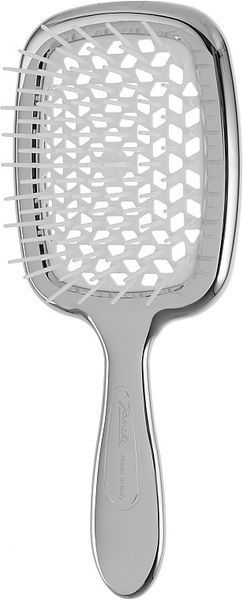 Щітка для волосся Janeke Superbrush LUX срібло з білим NC001009 фото Щітка для волосся Janeke Superbrush LUX срібло з білим NC001009 фото