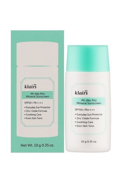 М&rsquo;який мінеральний сонцезахисний крем DEAR KLAIRS All-day Airy Mineral Sunscreen, 10 мл NC003534 фото