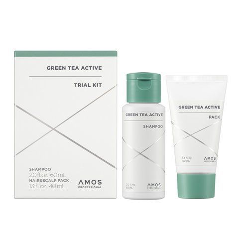 Набір мініатюр засобів проти випадіння волосся AMOS Professional Green Tea Active Trial Kit, 40 мл + 60 мл NC004652 фото