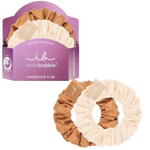 Резинка-браслет для волосся invisibobble SPRUNCHIE SLIM PREMIUM Cr&egrave;me De Caramel NC002114 фото