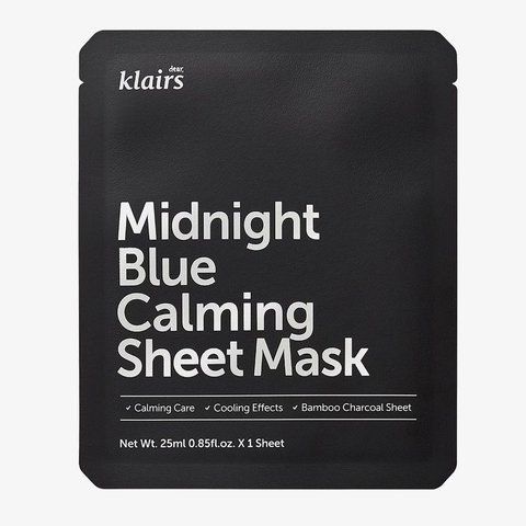 Набір тканинних заспокійливих масок Dear, Klairs Midnight Blue Calming Sheet Mask (пакування 25 мл*5 шт) NC002200 фото