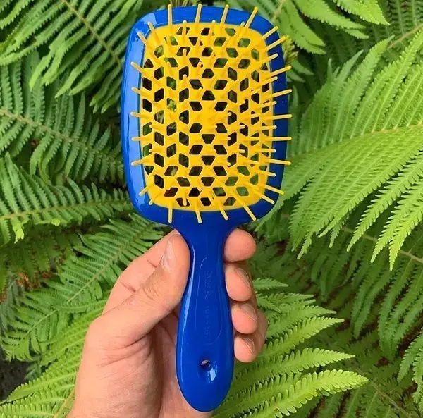Гребінець для волосся Janeke Superbrush синій з жовтим NC000594 фото