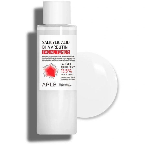 Тонер для проблемної шкіри з саліциловою кислотою, BHA та арбутином APLB Salicylic Acid BHA Arbutin Facial Toner, 160 мл NC004828 фото
