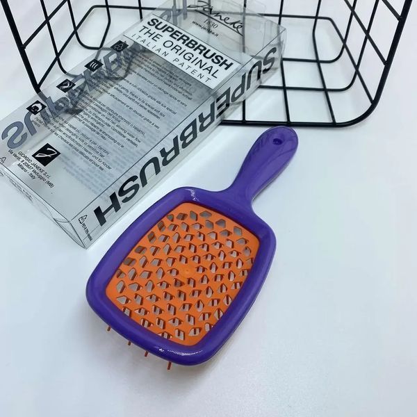 Гребінець для волосся Janeke Superbrush фіолетовий з жовтогарячим NC000595 фото
