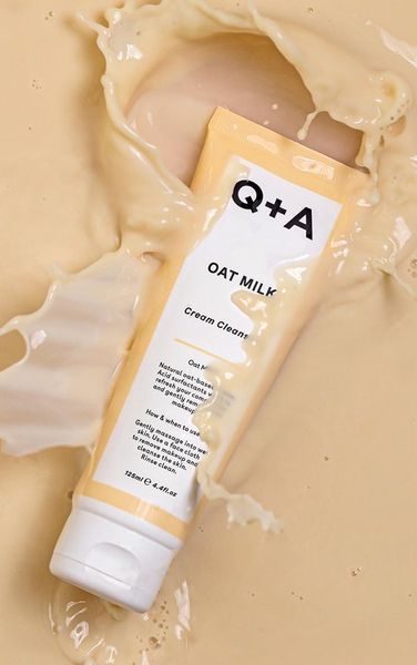 Очищувальний крем для обличчя з вівсяним молоком Q+A Oat Milk Cream Cleanser, 125 мл NC000226 фото