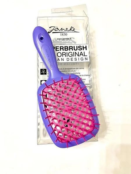 Гребінець для волосся Janeke Superbrush фіолетовий із рожевим NC000596 фото