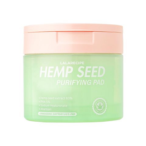 Очищуючі тонер-пади для обличчя з коноплею LALARECIPE Hemp Seed Purifying Pad, 70 шт, 220 мл NC003299 фото
