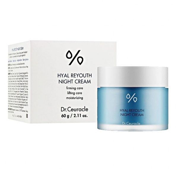 Зволожуючий нічний крем-маска з гіалуроновою кислотою Dr.Ceuracle Hyal Reyouth Night Cream, 60 г NC000939 фото