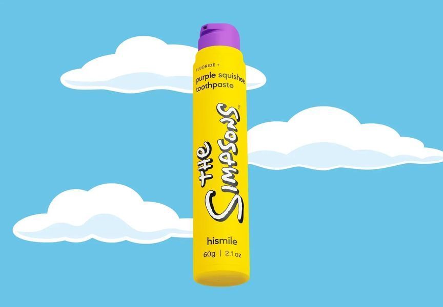 Зубна паста для м'якого відбілювання Hismile The Simpsons Purple Squishee Toothpaste, 60 г NC003891 фото