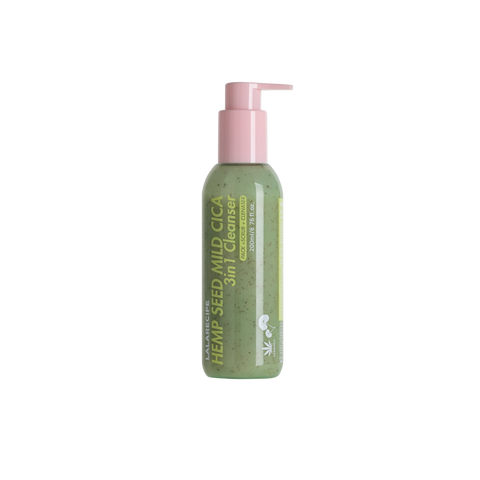 Пінка для вмивання з центеллою та насінням коноплі LALARECIPE Hemp Seed Mild Cica 3in1 Cleanser, 200 мл NC003300 фото