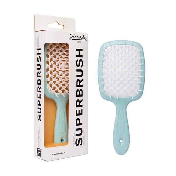 Гребінець для волосся Janeke Superbrush тіфані з білим NC004049 фото