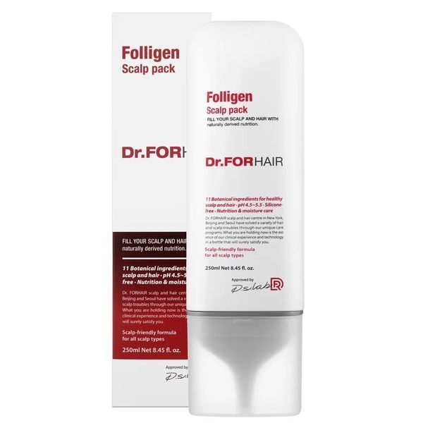 Оздоровлююча маска для шкіри голови Dr.FORHAIR Folligen Scalp Pack, 250мл NC002088 фото