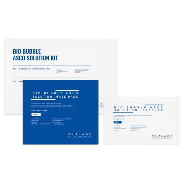 Карбоксітерапія 2-в-1 з ефектом кисневого ліфтингу Usolab Bio Bubble Asco Solution Kit, 2 шт*25 мл &times; 5 процедур NC003610 фото