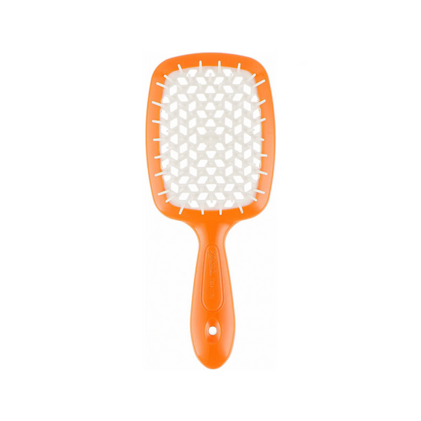 Гребінець для волосся Janeke Superbrush Жовтогарячий з білим NC000610 фото
