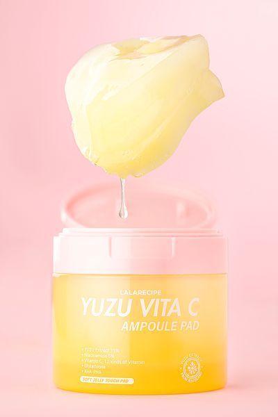 Освітлюючі пади для обличчя з екстрактом юдзу та вітаміном C LALARECIPE Yuzu Vita C Ampoule Pad, 80 шт NC003303 фото