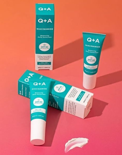 Балансуючий сонцезахисний крем для обличчя Q+A Niacinamide Balancing Daily Sunscreen, 50 мл NC002374 фото