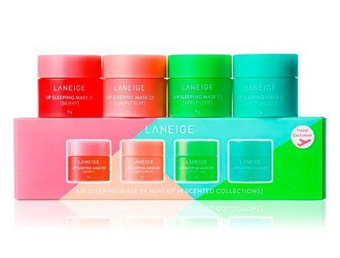 Набір нічних масок для губ LANEIGE Lip Sleeping Masks kit (мініатюри),4 х 8 мл NC000337 фото