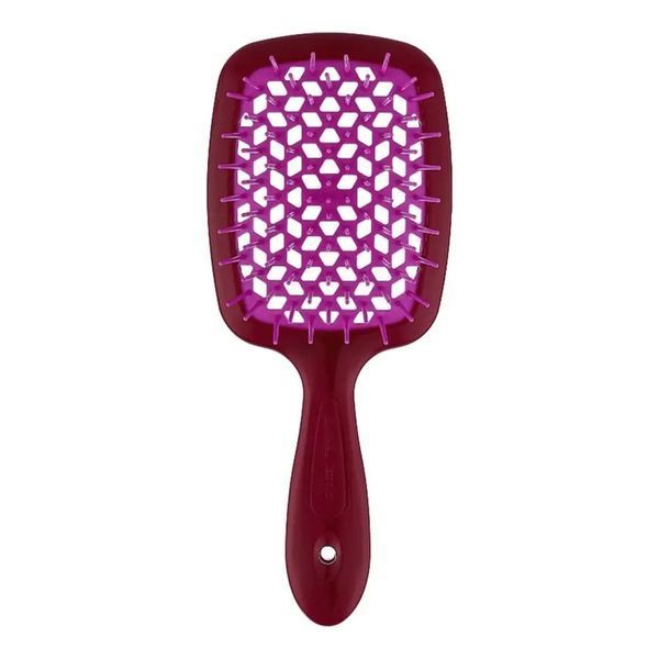 Гребінець для волосся Janeke Superbrush small бургунді з рожевим NC004050 фото