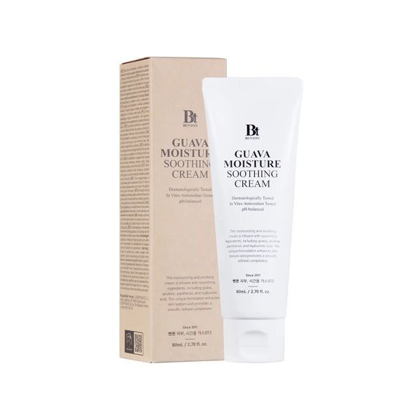 Заспокійливий крем з гуавою та азуленом Benton Guava Moisture Soothing Cream, 80 мл NC002589 фото