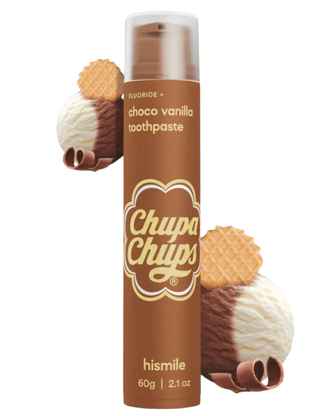 Зубна паста зі шоколадно-ванільним смаком Hismile Chupa Chups Choco Vanilla Toothpaste, 60 г NC003978 фото