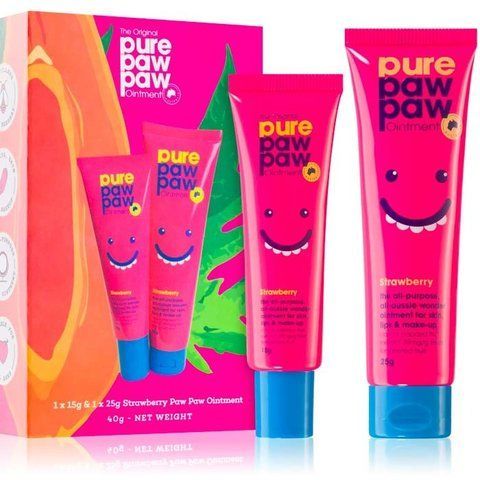 Набір відновлюючих бальзамів для губ Pure Paw Paw Duo Strawberry 15g+25g NC001960 фото