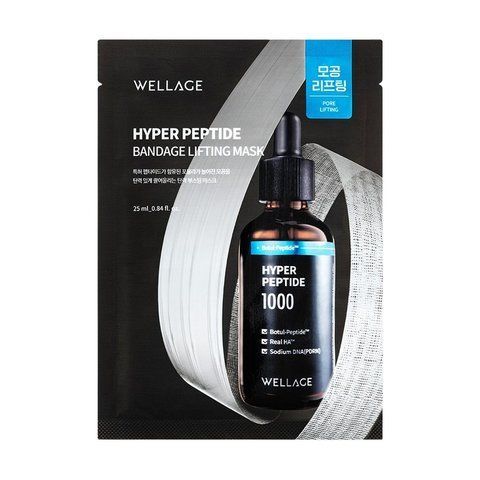 Ліфтингова маска для обличчя з пептидами WELLAGE Hyper Peptide Bandage Lifting Mask, 5 шт NC004917 фото