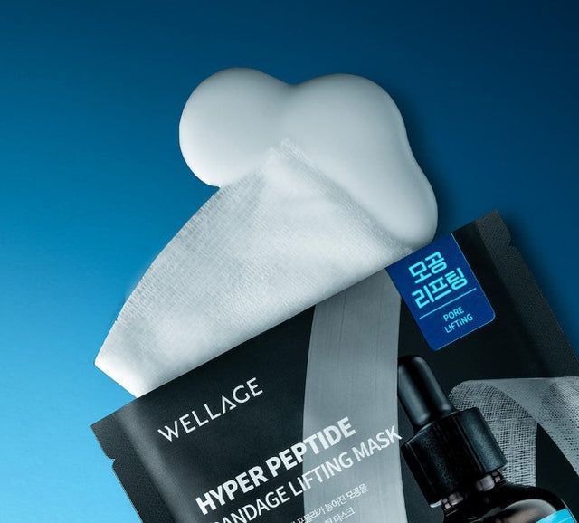 Ліфтингова маска для обличчя з пептидами WELLAGE Hyper Peptide Bandage Lifting Mask, 5 шт NC004917 фото