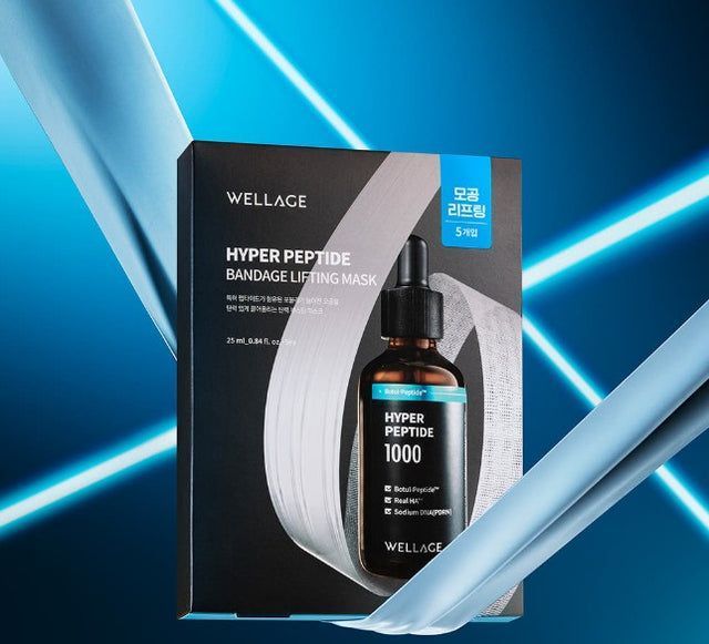 Ліфтингова маска для обличчя з пептидами WELLAGE Hyper Peptide Bandage Lifting Mask, 5 шт NC004917 фото