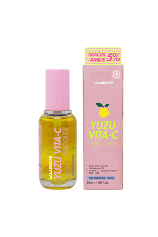 Освітлююча сироватка з ніацинамідом 5% і екстрактом юдзу LALARECIPE Yuzu Vita C Ampoule, 50 мл NC003302 фото