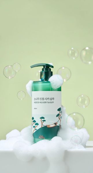 Заспокійливий шампунь з екстрактом голок сосни ROUND LAB Pine Calming Cica Shampoo, 400 мл NC004371 фото