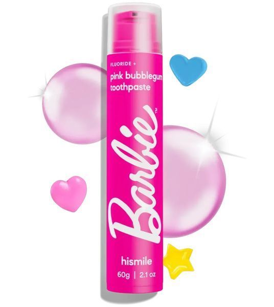 Зубна паста зі смаком жуйки Hismile Barbie Pink Bubblegum Toothpaste, 60 г NC003893 фото