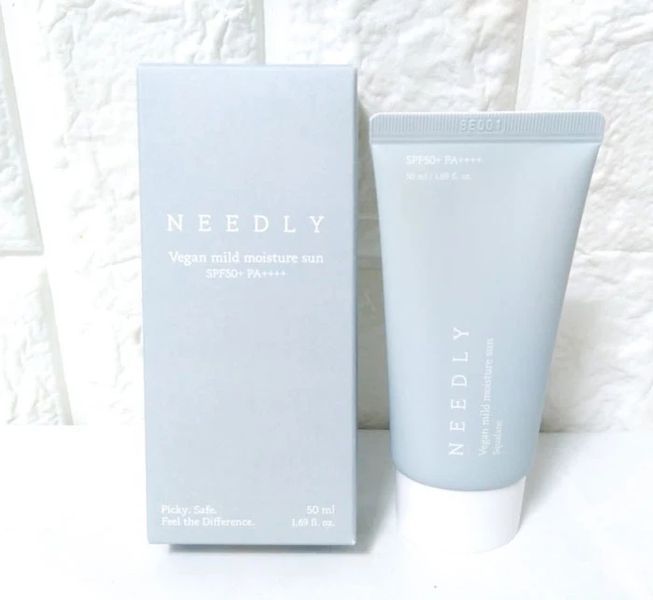Зволожуючий сонцезахисний крем з рослинним скваланом Needly Vegan Mild Moisture Sun SPF 50+ PA++++, 50 мл NC000934 фото