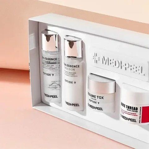 Набір міні-засобів з пептидами Medi-Peel Peptide Skincare Trial Kit (toner/30ml + emulsion/30ml + cr/10g + cr/10g) NC000367 фото