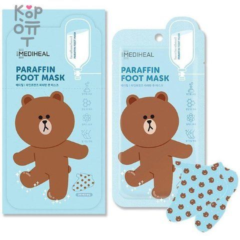 Маска для ніг відлущуюча Mediheal Line Friends Paraffin Foot Mask (1 пара) NC000369 фото