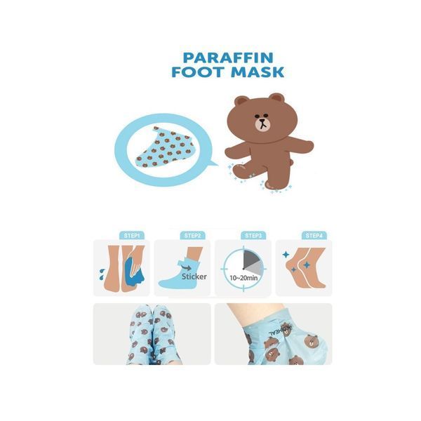Маска для ніг відлущуюча Mediheal Line Friends Paraffin Foot Mask (1 пара) NC000369 фото
