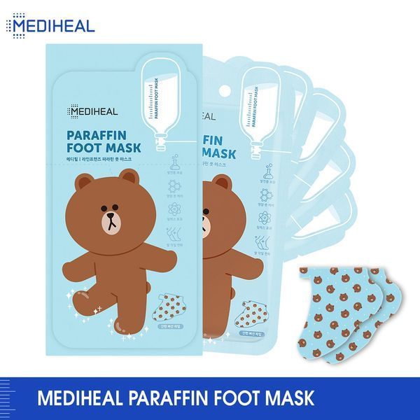 Маска для ніг відлущуюча Mediheal Line Friends Paraffin Foot Mask (1 пара) NC000369 фото