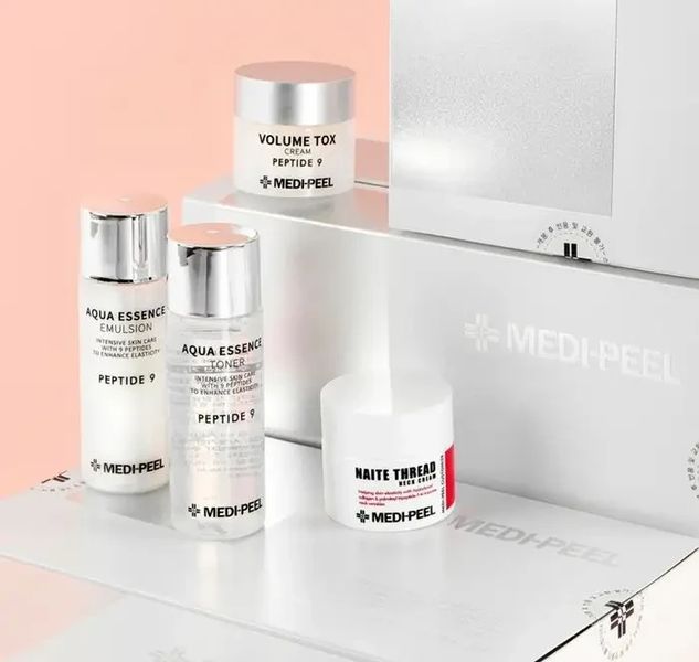 Набір міні-засобів з пептидами Medi-Peel Peptide Skincare Trial Kit (toner/30ml + emulsion/30ml + cr/10g + cr/10g) NC000367 фото